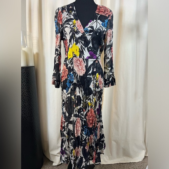 Lucky Brand Dresses & Skirts - ✨ Lucky Women’s Large  Side Wrap Dress Abstract Floral..  Sheer